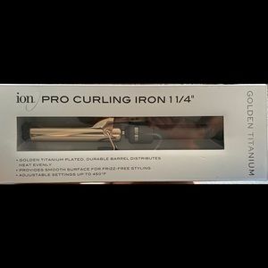 Ion Pro Golden titanium curling iron. 1 1/4”